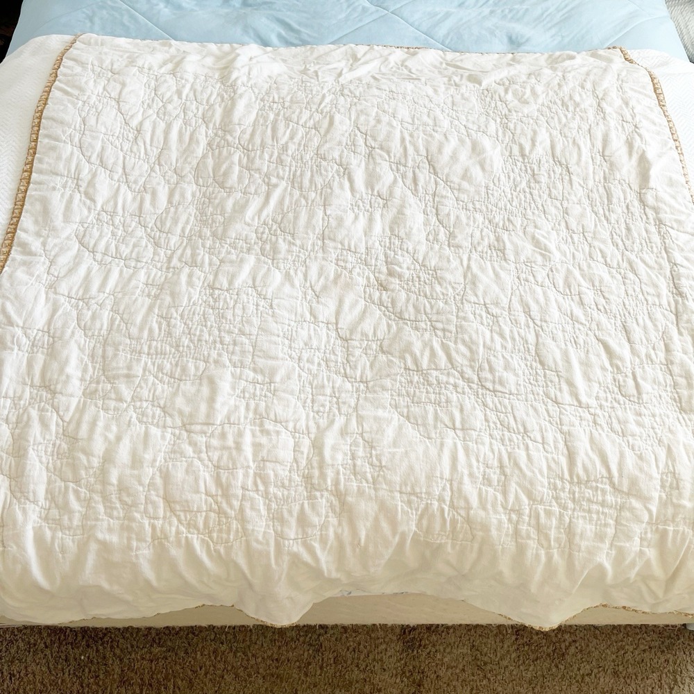 Vintage 1970s Handmade Baby Quilt - Picture 5 of 16